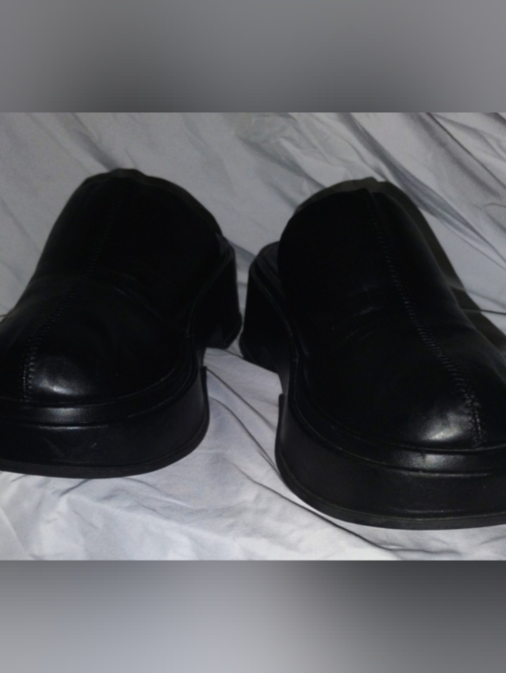 Charles & Keith Black Platform Mule Heels Women’s EU 39 US 8.5/9 Chunky Slip On